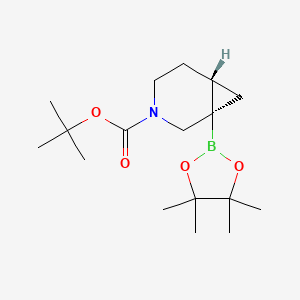 molecular formula C17H30BNO4 B13585903 tert-Butyl (1S,6S)-1-(4,4,5,5-tetramethyl-1,3,2-dioxaborolan-2-yl)-3-azabicyclo[4.1.0]heptane-3-carboxylate 
