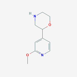 molecular formula C10H14N2O2 B13585923 2-(2-Methoxypyridin-4-yl)morpholine CAS No. 2091599-93-6