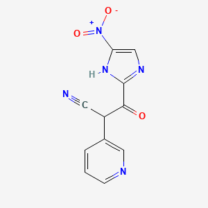 molecular formula C11H7N5O3 B13585932 3-(5-nitro-1H-imidazol-2-yl)-3-oxo-2-(pyridin-3-yl)propanenitrile 