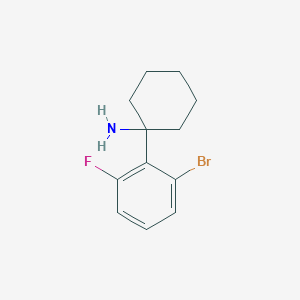 molecular formula C12H15BrFN B13585943 1-(2-Bromo-6-fluorophenyl)cyclohexan-1-amine 