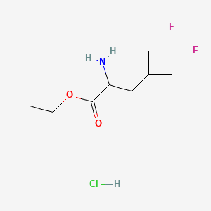 molecular formula C9H16ClF2NO2 B13585957 Ethyl2-amino-3-(3,3-difluorocyclobutyl)propanoatehydrochloride 