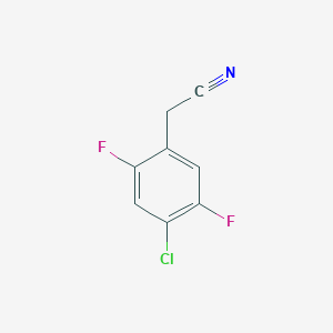 molecular formula C8H4ClF2N B13585972 2-(4-Chloro-2,5-difluorophenyl)acetonitrile CAS No. 1219088-40-0