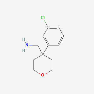 molecular formula C12H16ClNO B1358599 [4-(3-Chlorophenyl)oxan-4-yl]methanamine CAS No. 1017450-92-8