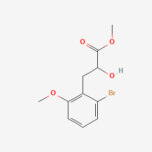 molecular formula C11H13BrO4 B13585998 Methyl 3-(2-bromo-6-methoxyphenyl)-2-hydroxypropanoate 