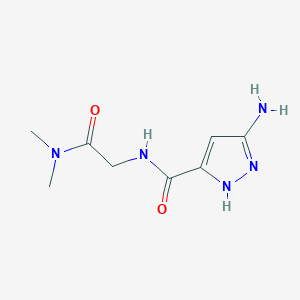 molecular formula C8H13N5O2 B13586006 2-[(3-amino-1h-pyrazol-5-yl)formamido]-N,N-dimethylacetamide 