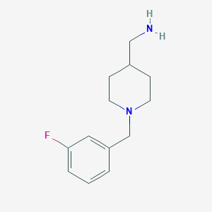 molecular formula C13H19FN2 B1358601 [1-(3-Fluorobenzyl)piperidin-4-yl]methylamine CAS No. 893755-07-2