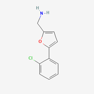 molecular formula C11H10ClNO B1358607 1-[5-(2-Chlorophenyl)-2-furyl]methanamine CAS No. 1017427-47-2