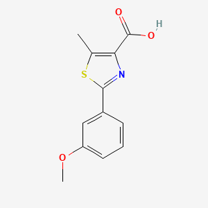 molecular formula C12H11NO3S B1358610 2-(3-Methoxyphenyl)-5-methyl-1,3-thiazole-4-carboxylic acid CAS No. 1017384-84-7