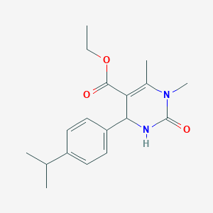 molecular formula C18H24N2O3 B1358615 Ethyl 4-(4-isopropylphenyl)-1,6-dimethyl-2-oxo-1,2,3,4-tetrahydro-5-pyrimidinecarboxylate CAS No. 219814-72-9