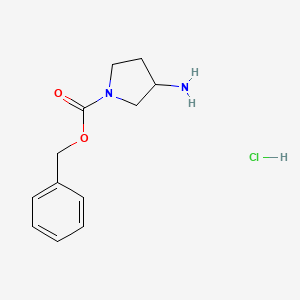 molecular formula C12H17ClN2O2 B1358620 Benzyl 3-aminopyrrolidine-1-carboxylate hydrochloride CAS No. 1159822-27-1