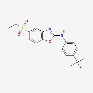 molecular formula C19H22N2O3S B13586232 N-(4-tert-butylphenyl)-5-(ethanesulfonyl)-1,3-benzoxazol-2-amine 