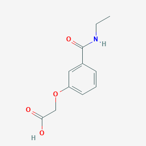 molecular formula C11H13NO4 B13586246 2-(3-(Ethylcarbamoyl)phenoxy)acetic acid 