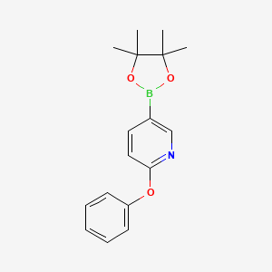 molecular formula C17H20BNO3 B1358625 2-苯氧基-5-(4,4,5,5-四甲基-1,3,2-二氧杂硼烷-2-基)吡啶 CAS No. 330792-76-2