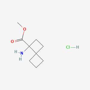 molecular formula C9H16ClNO2 B13586276 Methyl1-aminospiro[3.3]heptane-1-carboxylatehydrochloride 