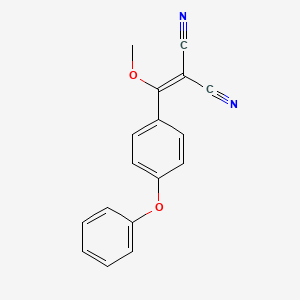 molecular formula C17H12N2O2 B1358628 2-(Methoxy(4-phenoxyphenyl)methylene)malononitrile CAS No. 330792-69-3
