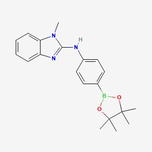 molecular formula C20H24BN3O2 B1358629 1-Methyl-N-(4-(4,4,5,5-tetramethyl-1,3,2-dioxaborolan-2-yl)phenyl)-1H-benzo[d]imidazol-2-amine CAS No. 330793-28-7