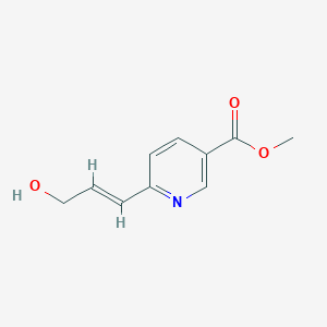 molecular formula C10H11NO3 B13586337 Methyl (E)-6-(3-hydroxyprop-1-en-1-yl)nicotinate 