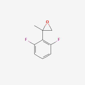 molecular formula C9H8F2O B13586366 2-(2,6-Difluorophenyl)-2-methyloxirane 