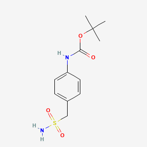 molecular formula C12H18N2O4S B13586392 Tert-butyl (4-(sulfamoylmethyl)phenyl)carbamate 