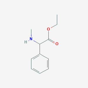 molecular formula C11H15NO2 B13586399 Ethyl 2-(methylamino)-2-phenylacetate 