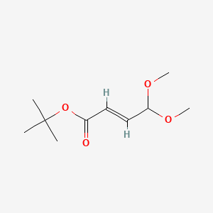 molecular formula C10H18O4 B13586405 tert-butyl(2E)-4,4-dimethoxybut-2-enoate 