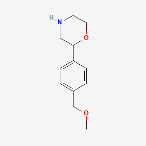 molecular formula C12H17NO2 B13586413 2-(4-(Methoxymethyl)phenyl)morpholine 