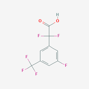 molecular formula C9H4F6O2 B13586414 2,2-Difluoro-2-[3-fluoro-5-(trifluoromethyl)phenyl]acetic acid 