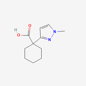 molecular formula C11H16N2O2 B13586421 1-(1-methyl-1H-pyrazol-3-yl)cyclohexane-1-carboxylic acid 