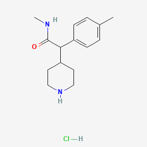 molecular formula C15H23ClN2O B13586430 N-methyl-2-(4-methylphenyl)-2-(piperidin-4-yl)acetamidehydrochloride 