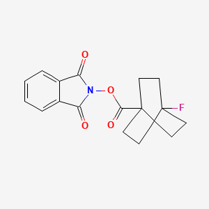 molecular formula C17H16FNO4 B13586462 (1,3-dioxoisoindol-2-yl) 4-fluorobicyclo[2.2.2]octane-1-carboxylate 