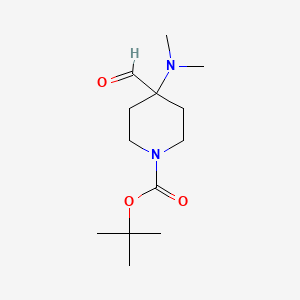 molecular formula C13H24N2O3 B13586536 Tert-butyl4-(dimethylamino)-4-formylpiperidine-1-carboxylate 