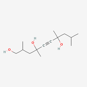 molecular formula C14H26O3 B13586537 2,4,7,9-Tetramethyldec-5-yne-1,4,7-triol 