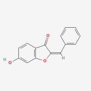 molecular formula C15H10O3 B13586541 (2E)-6-hydroxy-2-(phenylmethylidene)-2,3-dihydro-1-benzofuran-3-one 