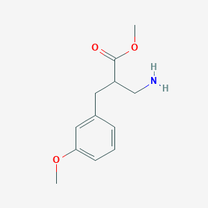 molecular formula C12H17NO3 B13586547 Methyl 3-amino-2-(3-methoxybenzyl)propanoate 
