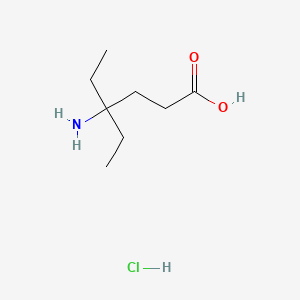 molecular formula C8H18ClNO2 B13586548 4-Amino-4-ethylhexanoicacidhydrochloride 