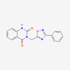 3-[(3-Phenyl-1,2,4-oxadiazol-5-yl)methyl]-1,2,3,4-tetrahydroquinazoline-2,4-dione