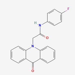 molecular formula C21H15FN2O2 B13586550 N-(4-fluorophenyl)-2-(9-oxo-9,10-dihydroacridin-10-yl)acetamide 