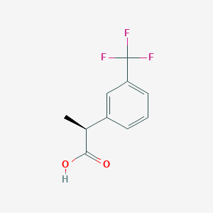 molecular formula C10H9F3O2 B13586568 (2S)-2-[3-(trifluoromethyl)phenyl]propanoicacid 