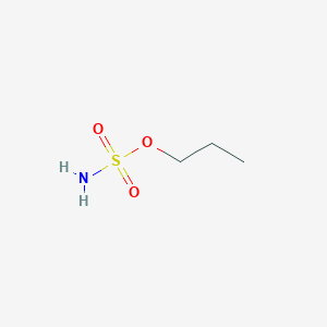 molecular formula C3H9NO3S B13586617 Sulfamic acid propyl ester 