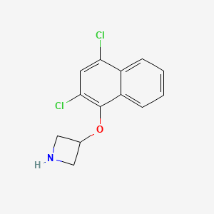 molecular formula C13H11Cl2NO B1358664 3-[(2,4-二氯-1-萘基)氧代]氮杂环丁烷 CAS No. 719993-89-2