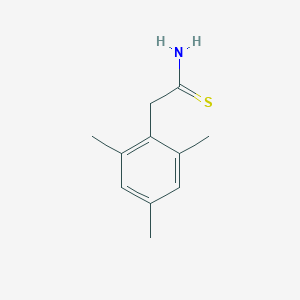 molecular formula C11H15NS B13586677 2-Mesitylethanethioamide 