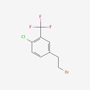 molecular formula C9H7BrClF3 B13586686 4-(2-Bromoethyl)-1-chloro-2-(trifluoromethyl)benzene 