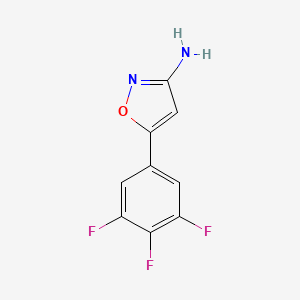 molecular formula C9H5F3N2O B13586694 5-(3,4,5-Trifluorophenyl)isoxazol-3-amine 