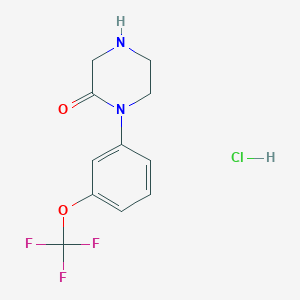 molecular formula C11H12ClF3N2O2 B1358670 1-(3-(Trifluoromethoxy)phenyl)piperazin-2-one hydrochloride CAS No. 215649-79-9