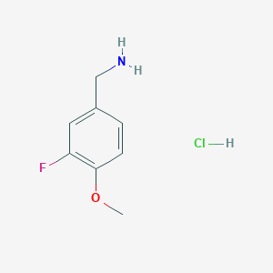 molecular formula C8H11ClFNO B1358672 3-Fluoro-4-methoxybenzylamine hydrochloride CAS No. 247570-27-0