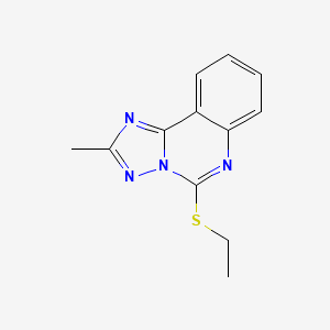 molecular formula C12H12N4S B13586740 5-(Ethylthio)-2-methyl-[1,2,4]triazolo[1,5-c]quinazoline 