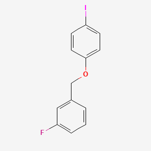 molecular formula C13H10FIO B1358675 1-Fluoro-3-((4-iodophenoxy)methyl)benzene CAS No. 649740-30-7