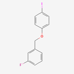 molecular formula C13H10FIO B1358675 1-Fluoro-3-[(4-iodophenoxy)methyl]benzene CAS No. 649740-30-7