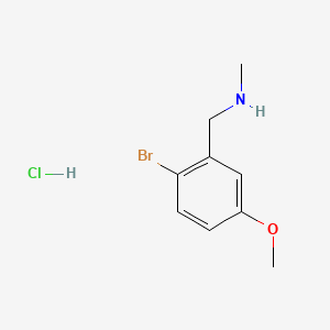 molecular formula C9H13BrClNO B13586788 [(2-Bromo-5-methoxyphenyl)methyl](methyl)aminehydrochloride 