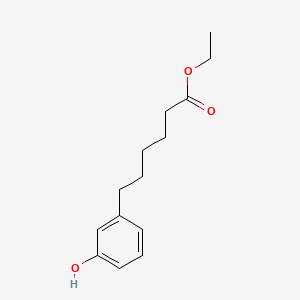 molecular formula C14H20O3 B13586798 Ethyl6-(3-hydroxyphenyl)hexanoate 